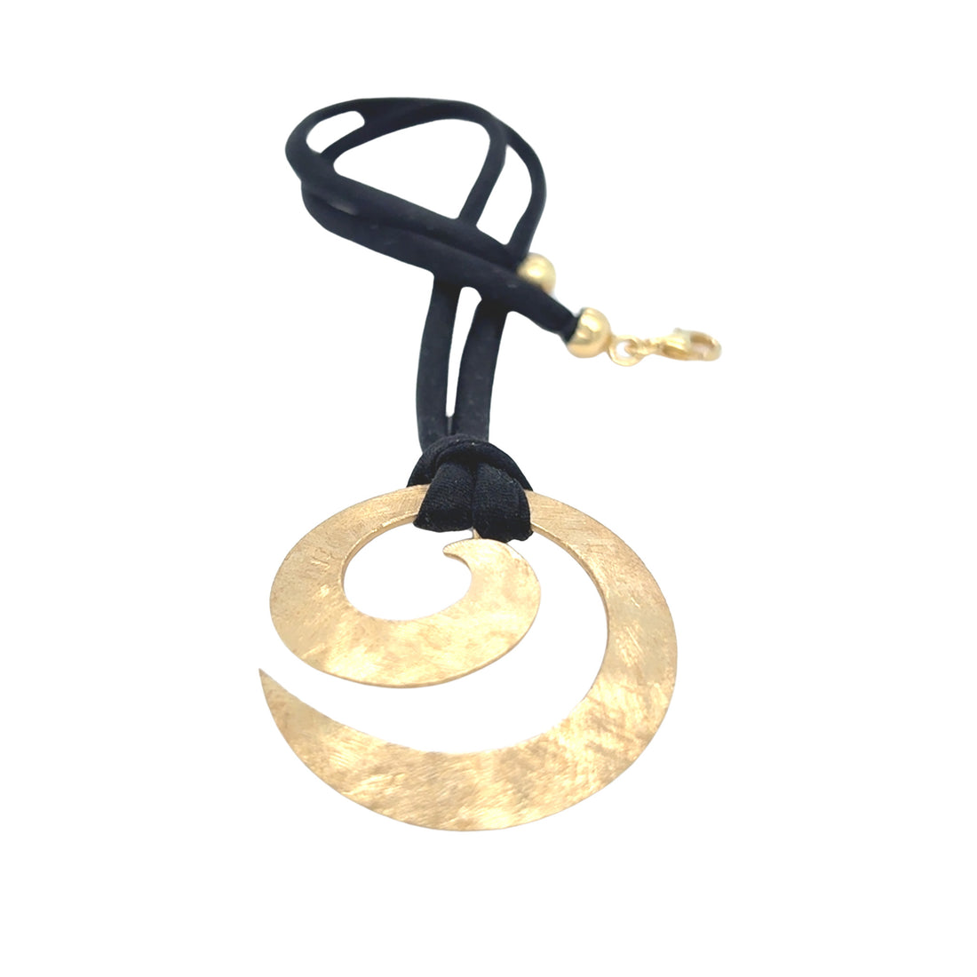 Pirouette necklace, goldplated, right.