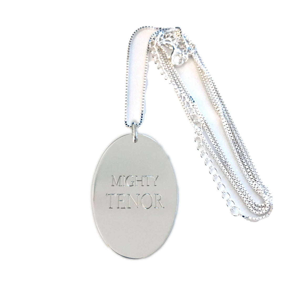 Al segno ellips mighty tenor silver necklace with venetian chain form Scandinavia LoveNotes.