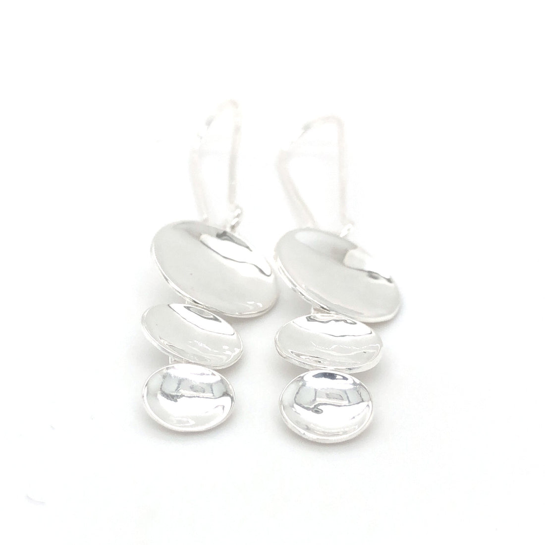Andante trio earrings silver.