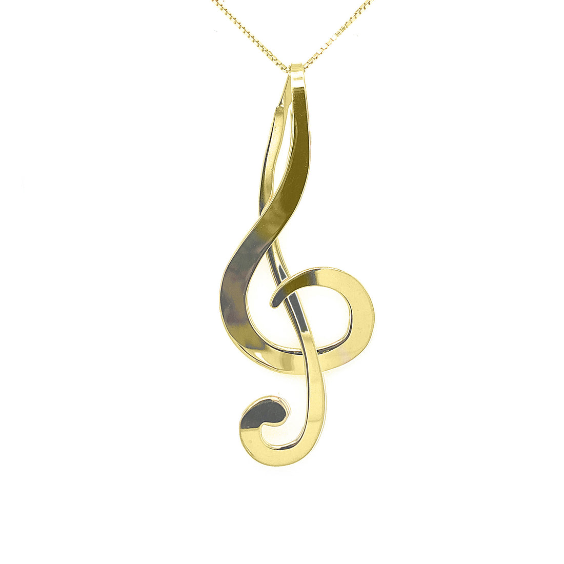 Chiavi G largo silver with medium venetian chain.