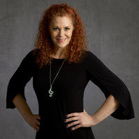 Chiavi G largo sterling silver with long rolo chain.