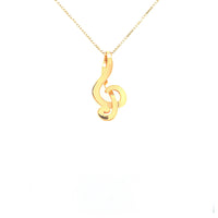 Chiavi G piccola goldplated necklace with short venetian chain.