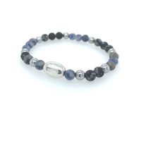 Punto bracelet corto blu.