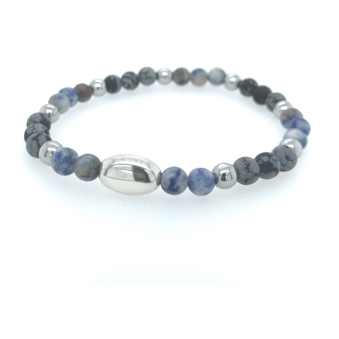 Punto bracelet largo blu.