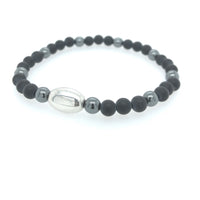 Punto bracelet largo nero.