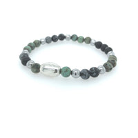 Punto bracelet corto verde.