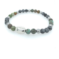 Punto bracelet largo verde.