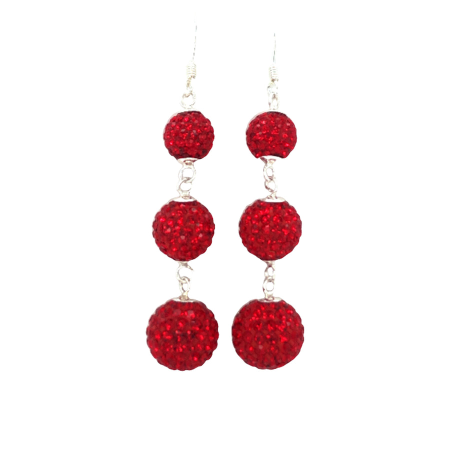 Capriccio trio earrings rosso.