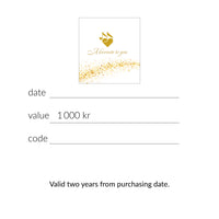 A digital giftcard from Scandinavia LoveNotes.