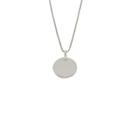 Al segno token plain in silver with venetian chain.