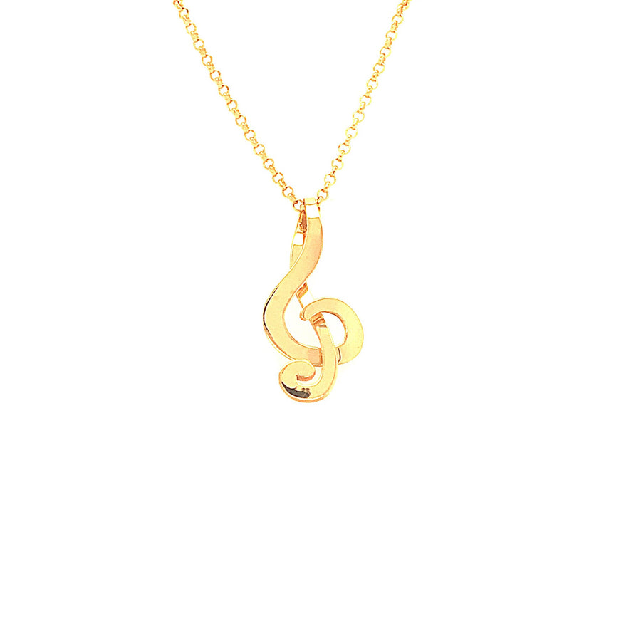 Chiavi G piccola necklace goldplated silver with rolo chain.
