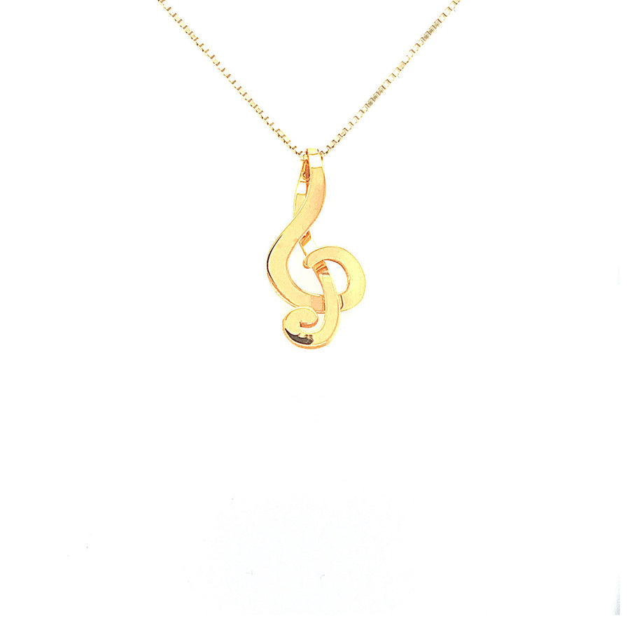 Chiavi G piccola goldplated necklace with short venetian chain.