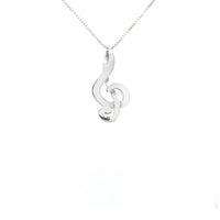 Chiavi G piccola silver necklace with short venetian chain.